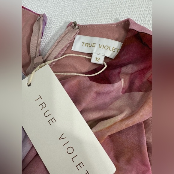 NWT Asos True Violet cut out maxi dress in pink print size 8 - Picture 11 of 12